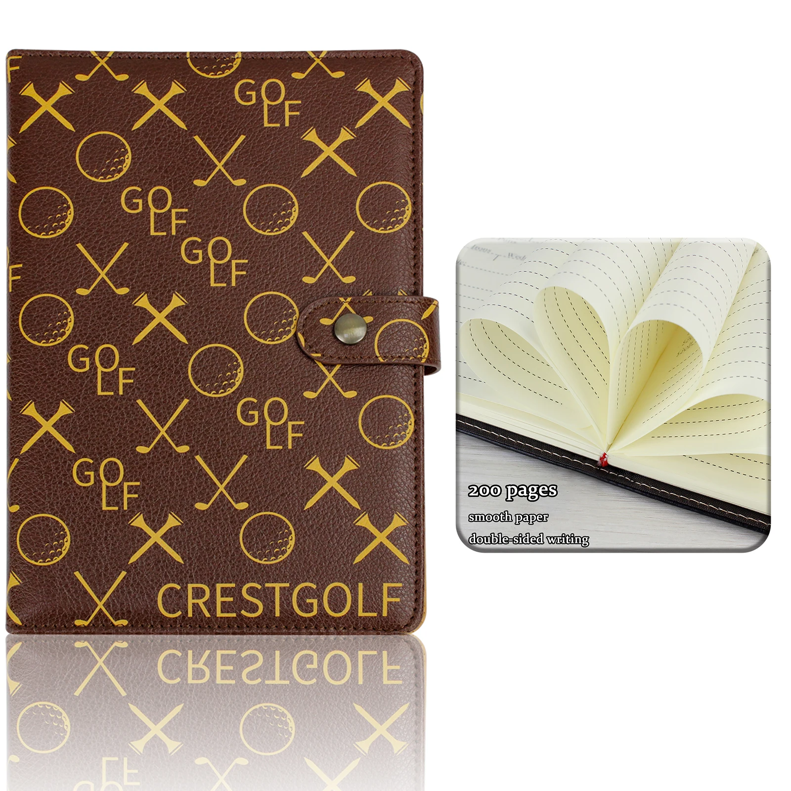 Golf Scorecard Yardage Book with 200 Pages Golf Notebook Pefect Gifts for Golfers Sports Outdoor Golf Bag Accessories