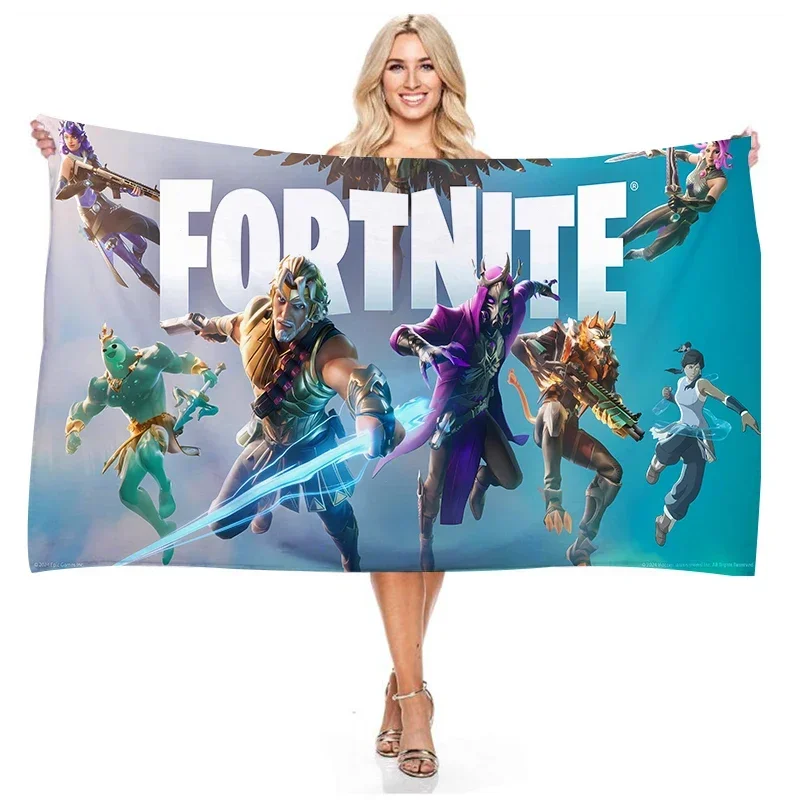 Пляжное полотенце Fortnites, игра Fortress Night, цифровая печать, прямоугольное полотенце для душа, банные полотенца из микрофибры для взрослых, путешествия, отпуск