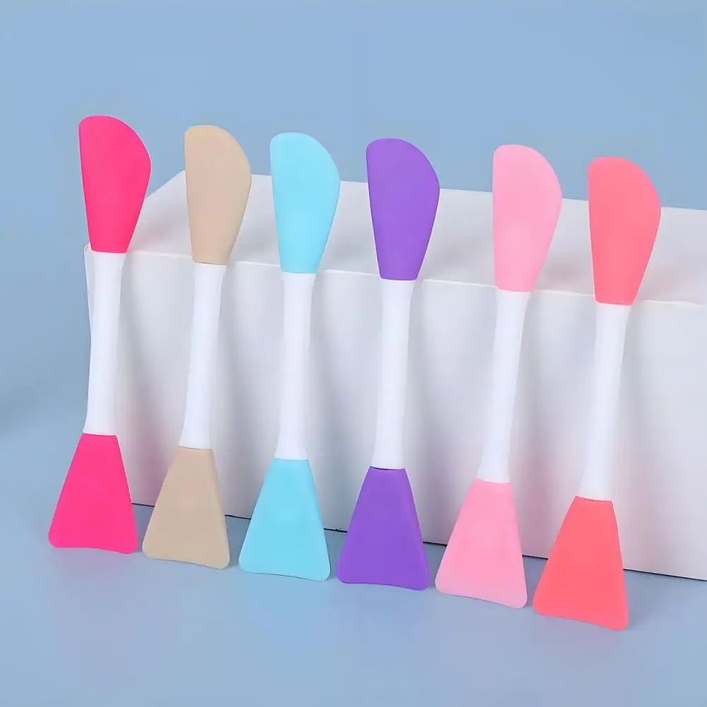 Silicone Face Mask Brush Dual-Ended Mask Spatula Soft Mud Mask Applicator for Creams Clay Masks DIY Skincare Tools