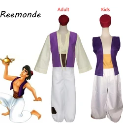 Volwassen Kinderen Aladdin Lamp Prins Cosplay Kostuums Mannen Aladdin Kostuum Halloween Anime Cosplay Pak Fancy Suits Adam Prins Kleding