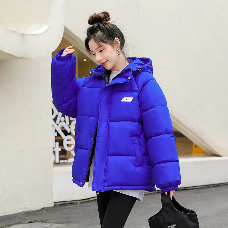 Down Padded Jacket Women Outerwear 2025 New Winter Student Short Bread Clothing Female Overcoat Loose Thicke Hooded Warm Parka