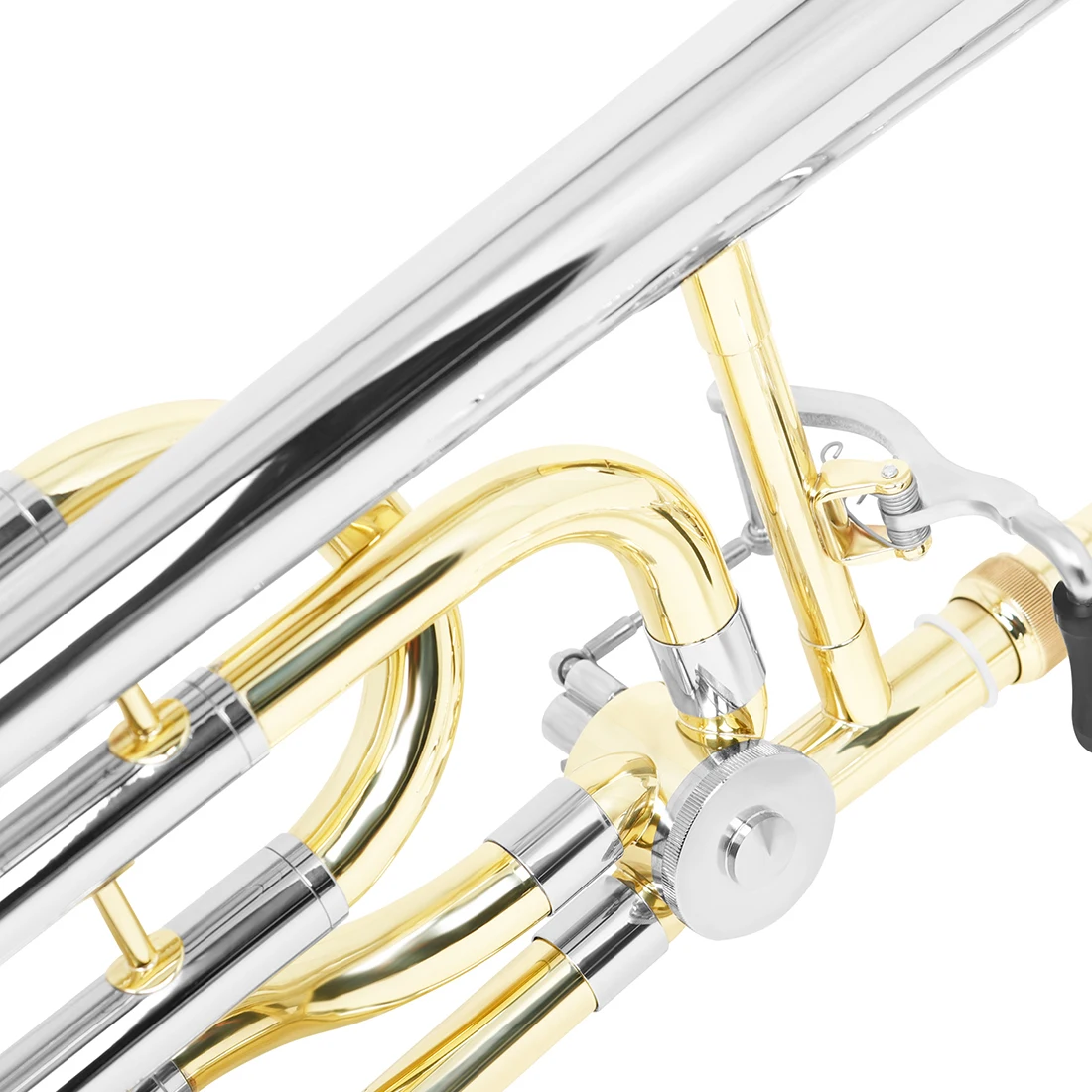 SLADE Tenor Alto Trombone Brass Bb Tone B Flat Wind Instrument with Trombone Cupronickel Mouthpiece & Accessories