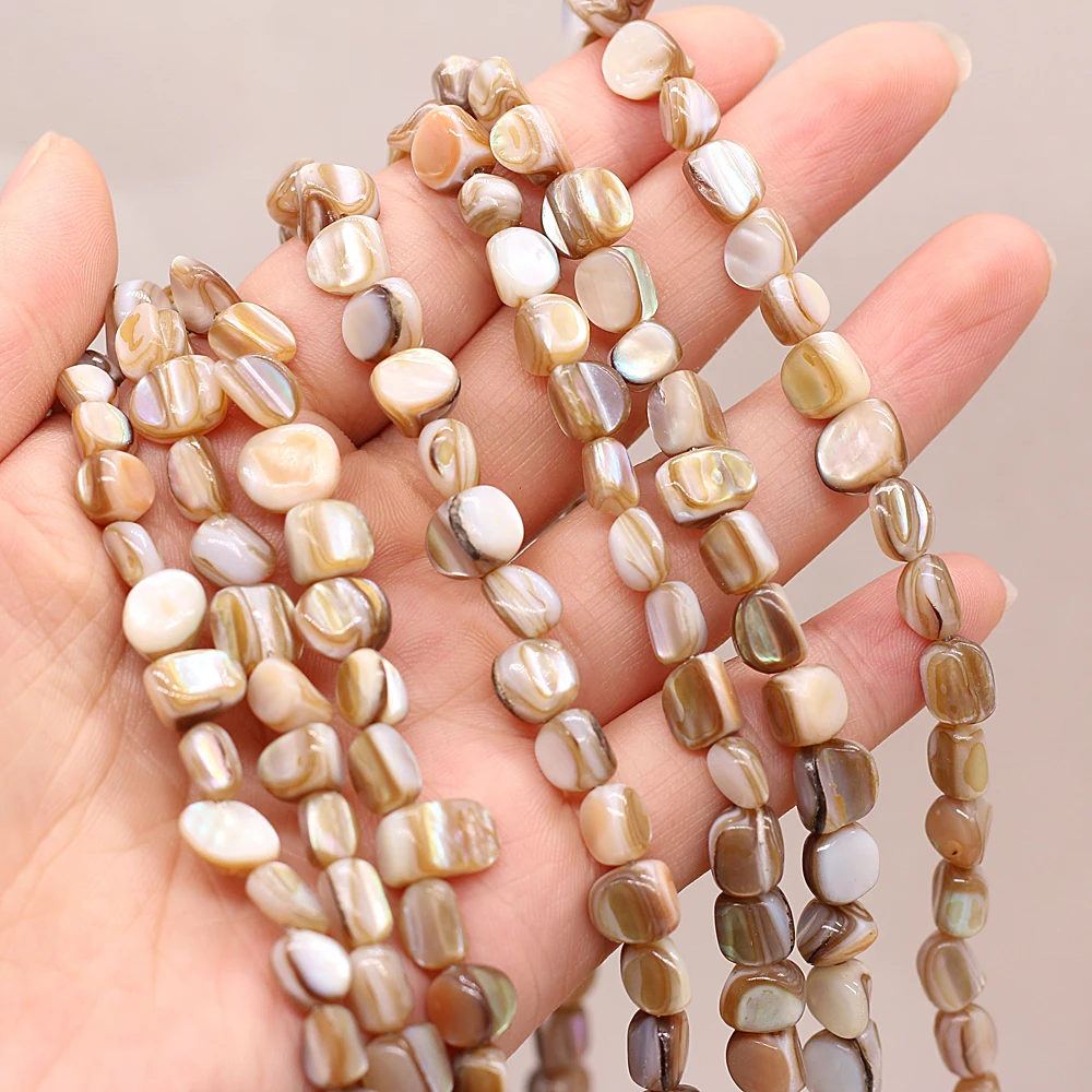 1string Natural Semi-precious Stone Crushed Stone Beads Irregular Bead Charms for DIY Women Men Jewelry Making Accessories