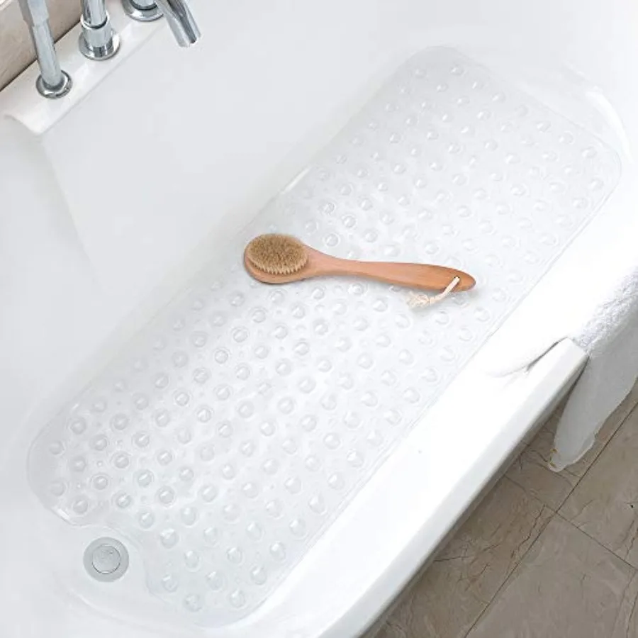 

Bathtub Mats for Shower Tub Non-Slip Bath Mat 39 x 16 Inch Extra Long Shower Mat, Bath Tub Mat for Bathroom with Machine Washab