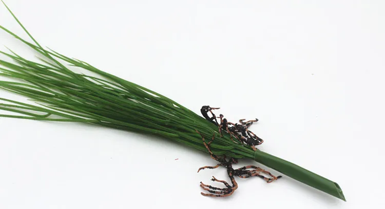7-Zweige, grüne künstliche Pflanzen, Wassergras, Kunststoff, künstliches persisches Gras, Farn, Blume, Wandzubehör, Gartenbüsche, Heimdekoration – Detail 35