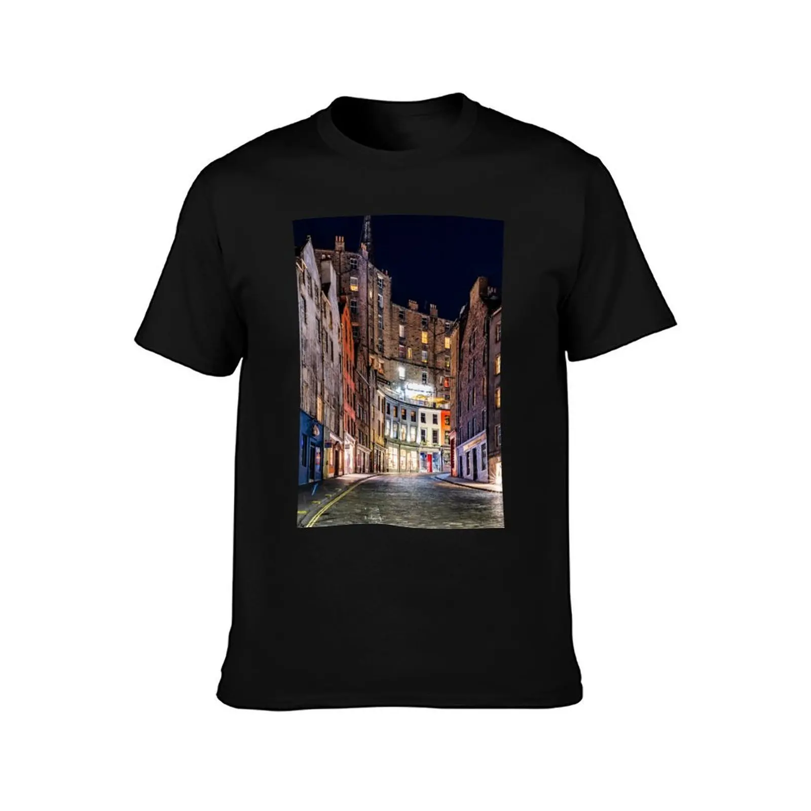 Victoria Street Edinburgh Scotland T-Shirt, Summer Casual Cotton Tee, Oversized Streetwear Tops, Vintage Graphic Print