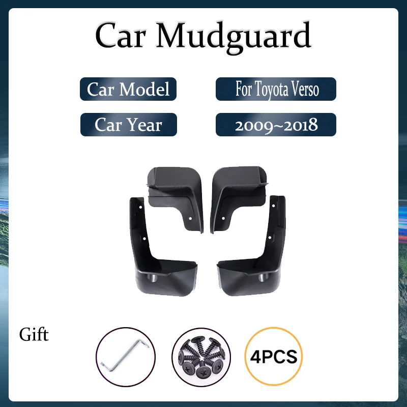 Universal Car Mud Guards For Toyota Verso AR20 2009~2018 Anti-splash Mudguards Fender Flare Splash Mudflaps Set Auto Accessories