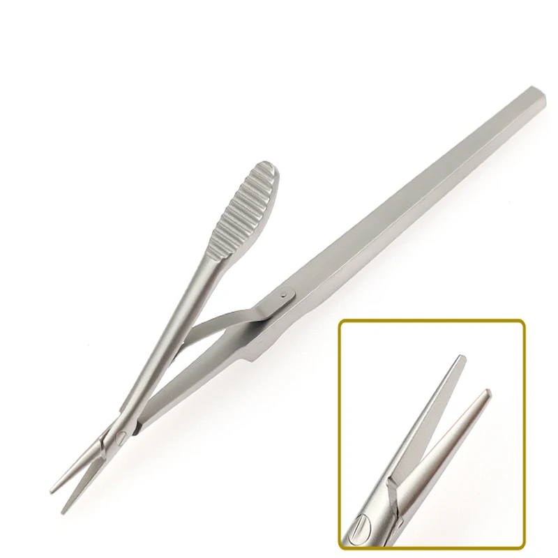 

Needle holder with long and short handle, high-quality stainless steel microscopic instruments, ophthalmic surgery tools, needle