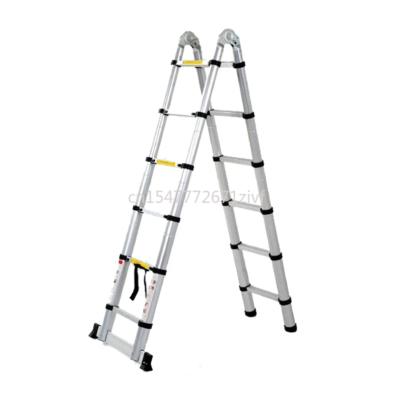 

Многофункциональная телескопическая складная лестница из алюминиевого сплава, инженерная лестница для подъема и сокращения с А-образной рамой