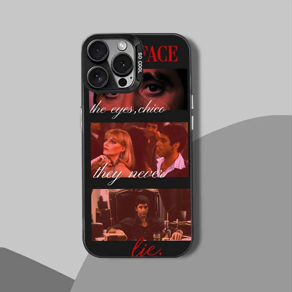 T-Tony S-Scarfaces MontanaS Handyhülle für iPhone 15,17,12,14,13,16,11, Mini, Max, Air, Plus, Pro, E Protect Cover schwarz