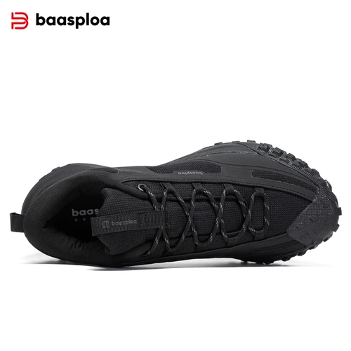 Baasploa 남성 하이킹 신발, 캐주얼 경량 레이스업 워킹 슈즈, 남성 야외 방수 캠핑, 미끄럼 방지 스니커즈 
