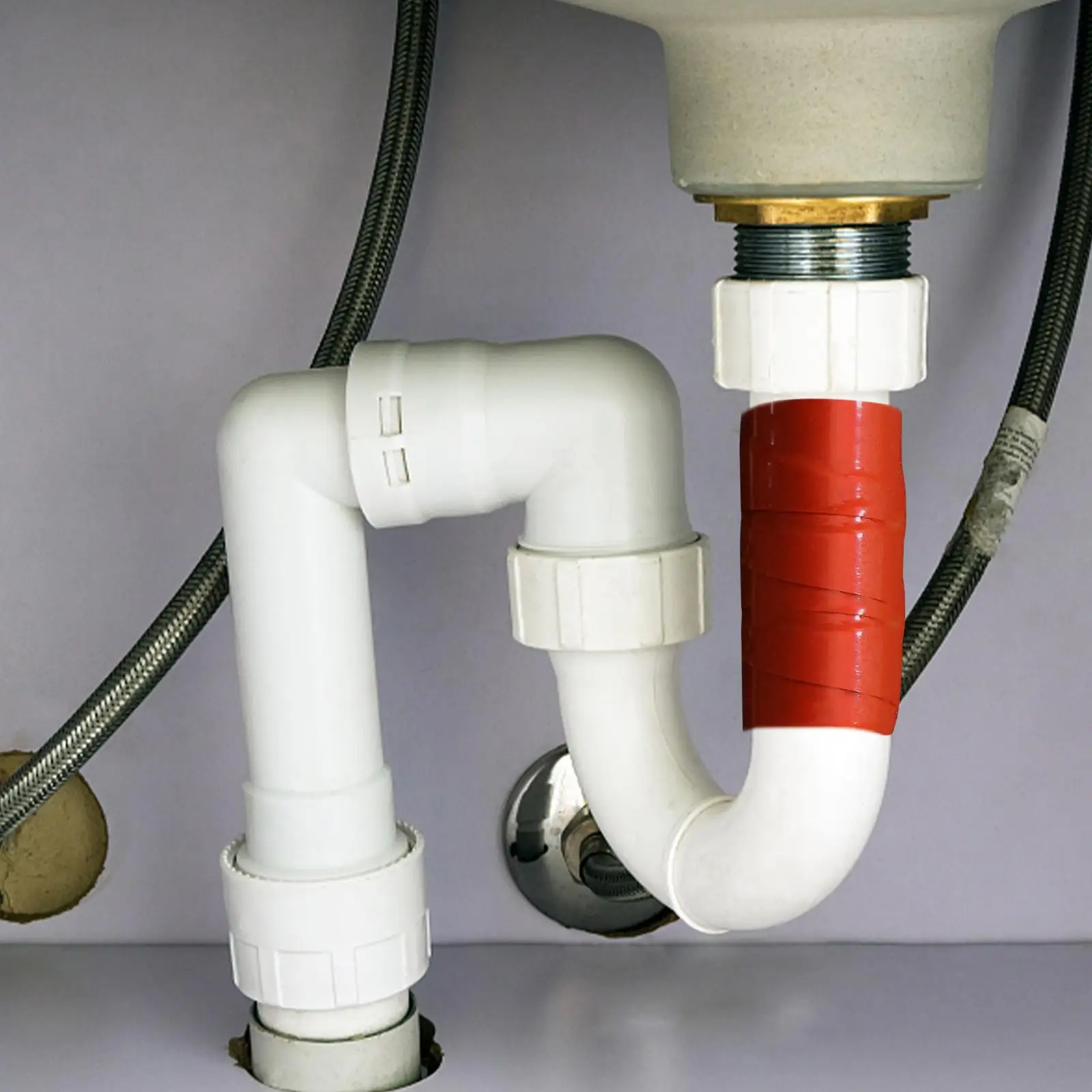 Heavy Duty Pipe Leak Repair Tape 5cmx1m Red PVC Hose Sealant Adhesive Rubber Heavy Duty Tape Duct Plumbers Band