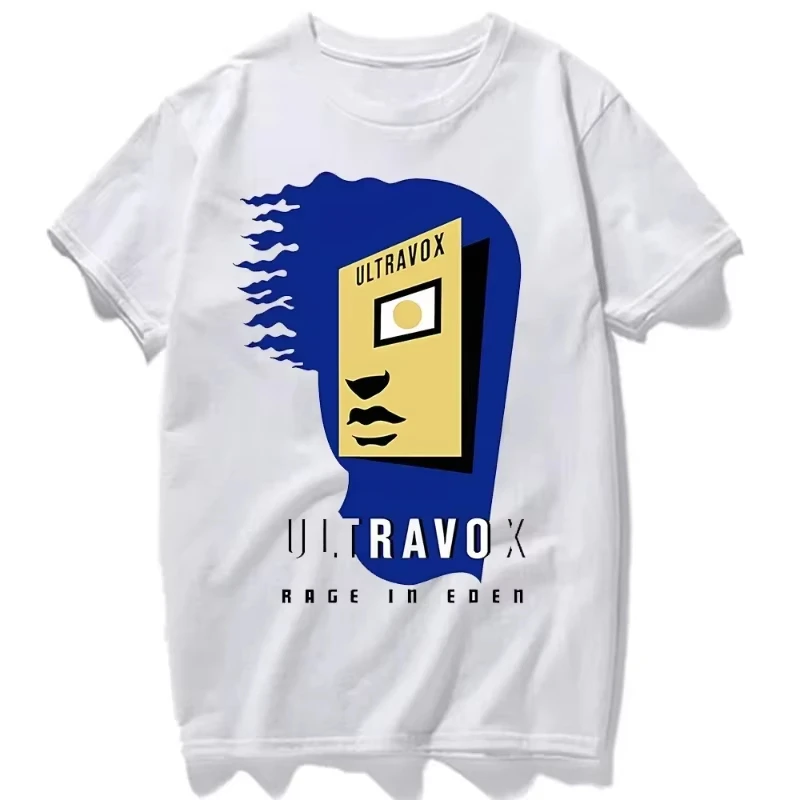 Sommer Boy Band Ultravox Album „Wrath of Eden“ Kurzarm T-Shirt Meme Geschenk Musik Harajuku Hochwertige Kleidung