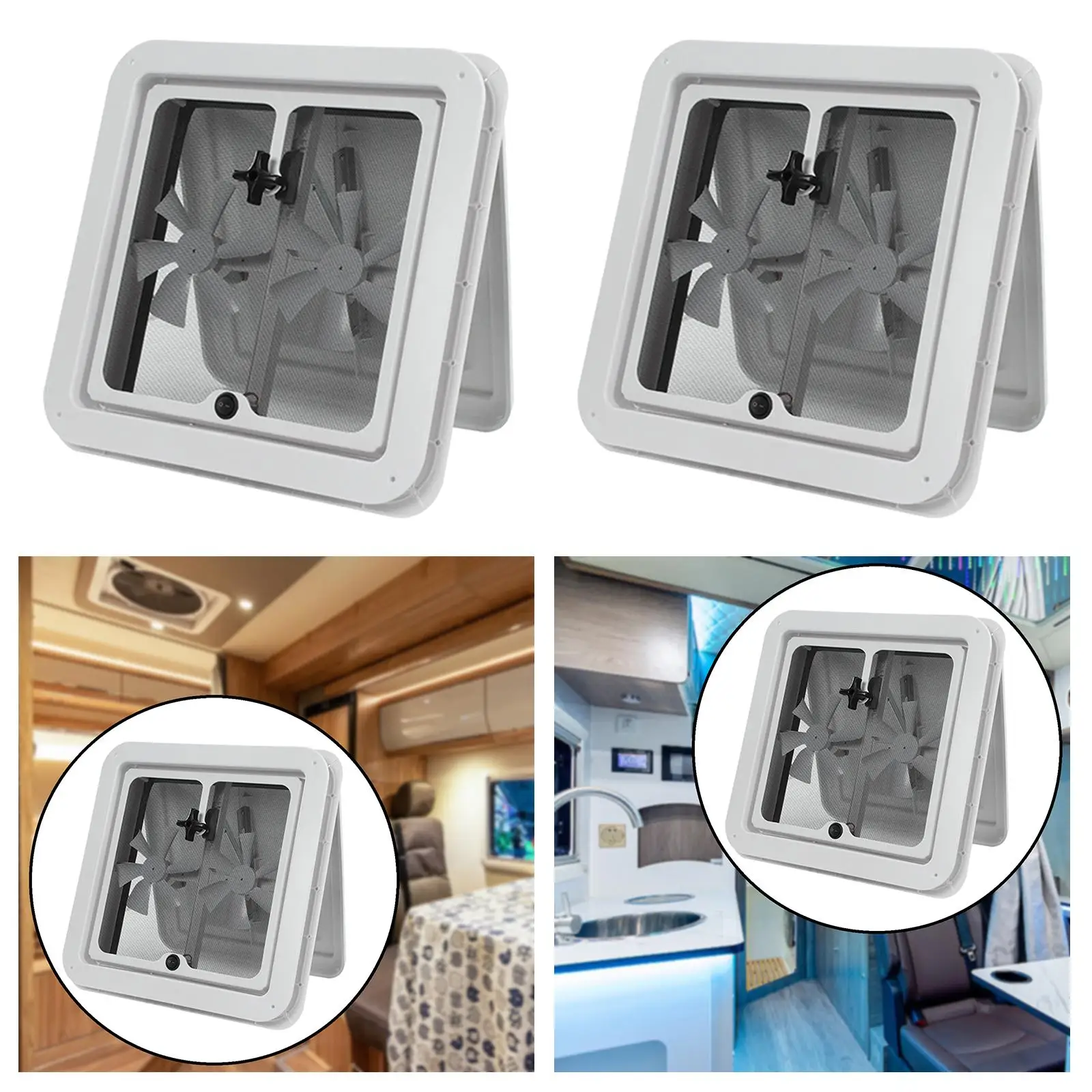 

Вентилятор на крыше прицепа на колесах, циркулирующий вентиляционный вентилятор, 14 дюймов, герметичный, простая установка, вентиляция для кемпера, фургона, дома на колесах