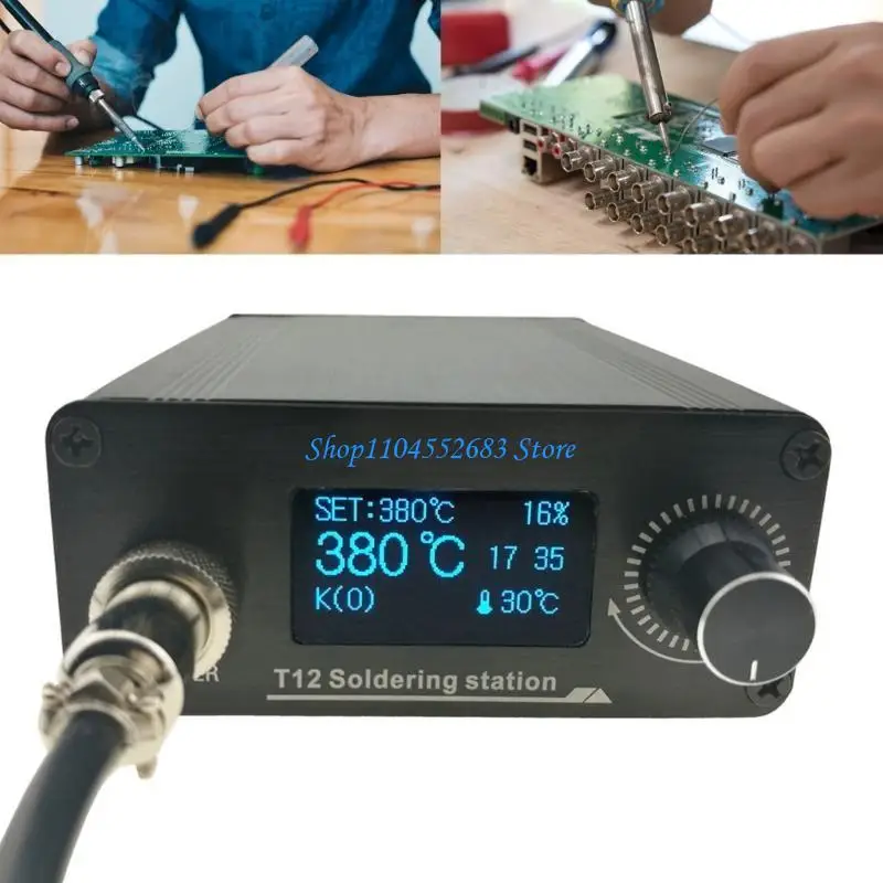 

Y6GD T12 Soldering Stations 150C-480C Output Temperature Auto-sleep Function Power Equipments Tool 1.3inch Display