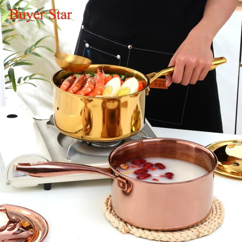 Stainless Steel Three Layer Thickened Soup Milk Pot Noodle Sea Food Pan Kitchen Boiler Cooking Pot Utensils Cookware Saucepan