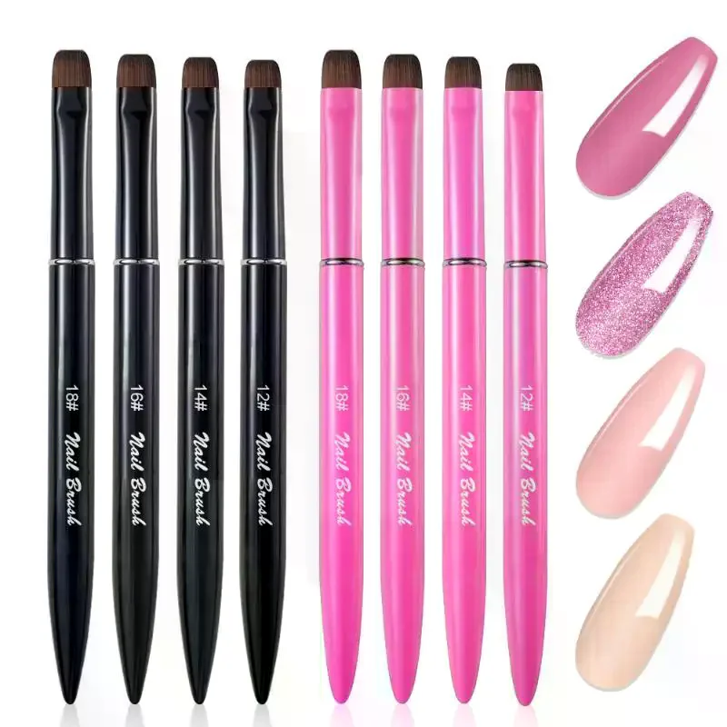 In 1 French Nail Brush Multifunction Brush Fine Nail Brush Head Acrylic UV Gel Nails Cleaning Manicures Tool Nails Salon 3
