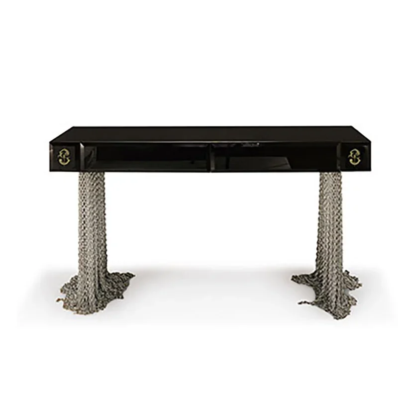 Morden and console set stainless steel diamond mirrored console table marble with mirror luxury  and mirror set entry table