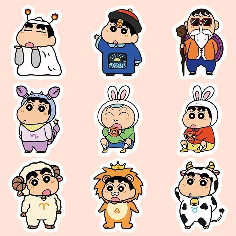Crayon Shin-chan Cartoon Niedliche 100-teilige Aufkleber Kawaii Schüler DIY Emoticon Pack Dekorations-Aufkleber Karten Anime-Zubehör Großhandel – Detail 4