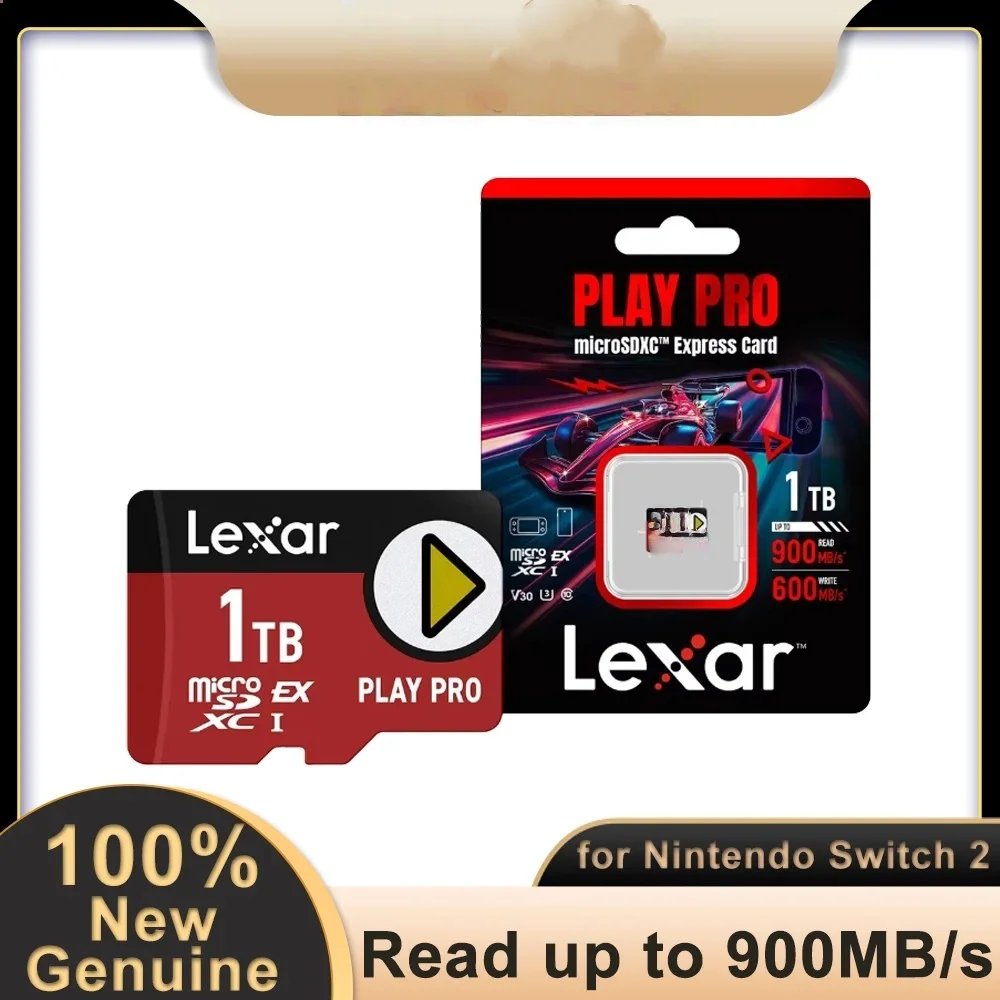 Lexar Play PRO MicroSD Express Card 1TB/512GB/256GB for Game Consoles Up To 900MB/s for Nintendo Switch 2