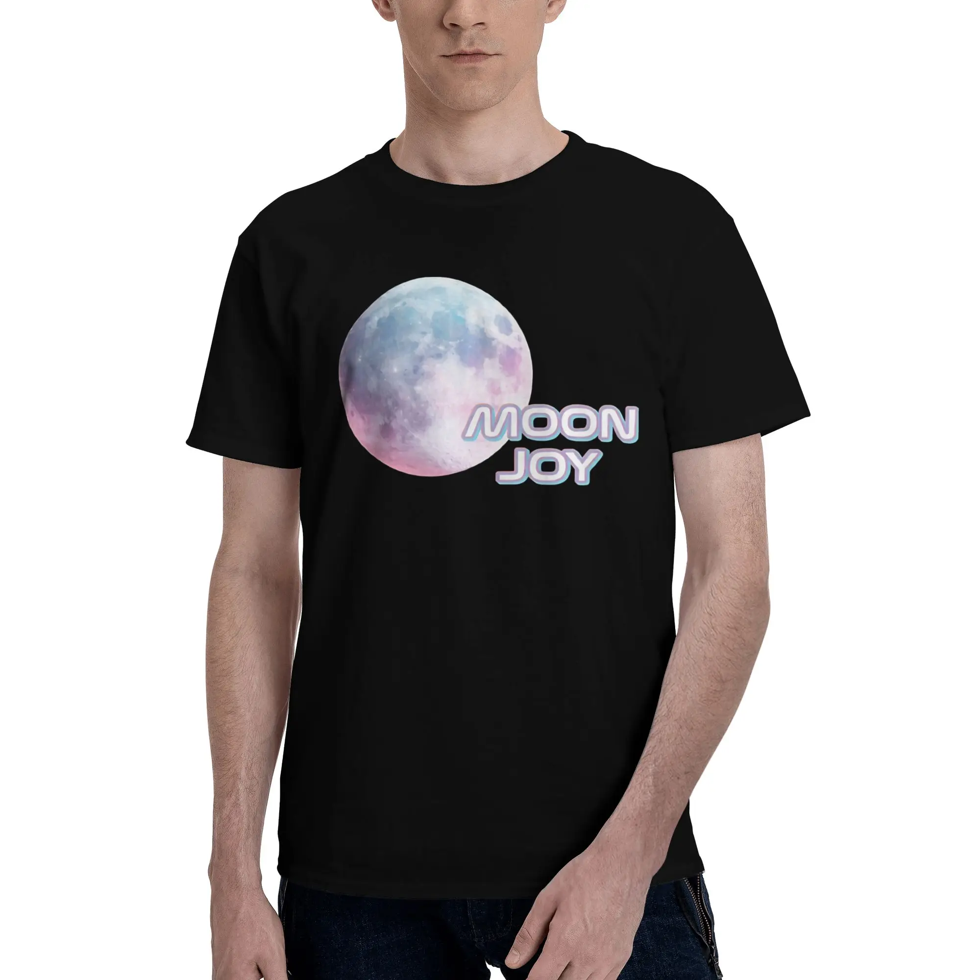 Copy Moon Joy 21 Funny Graphic 100% Cotton T-Shirt  Tops Tees For Men