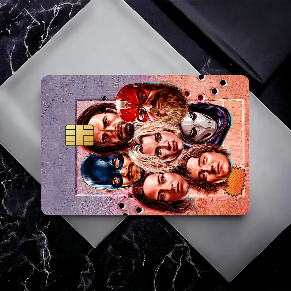 

Move Thunder-bolts 4PCS Waterproof Debit Credit Card Stickers Bank Bus Pass Debit Film Skin Cover Front Decoration