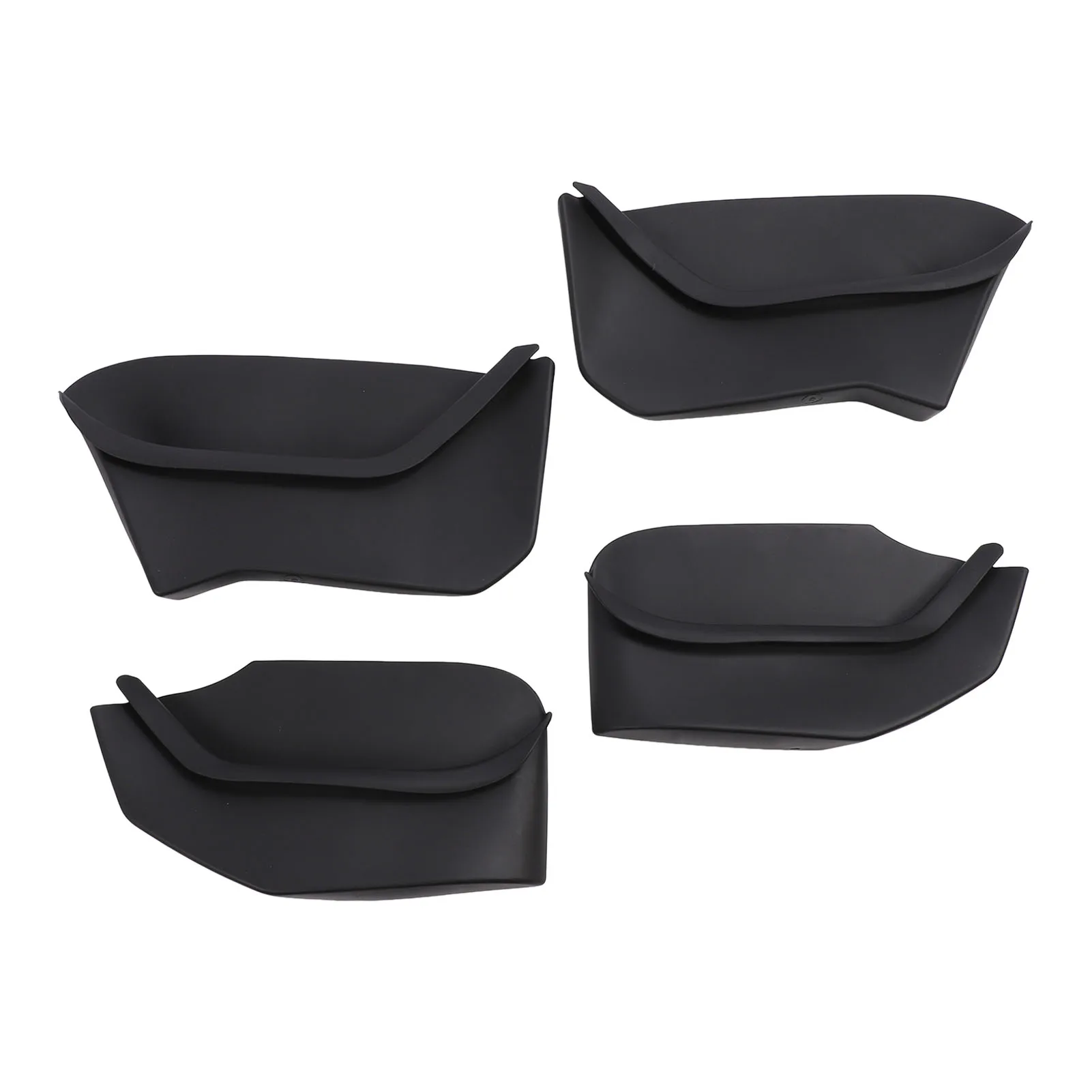 

4Pcs Car Door Side Storage Box TPE Water Resistant Scratch Proof Door Handle Armrest Insert Box Organizer Tray Cars Accessories