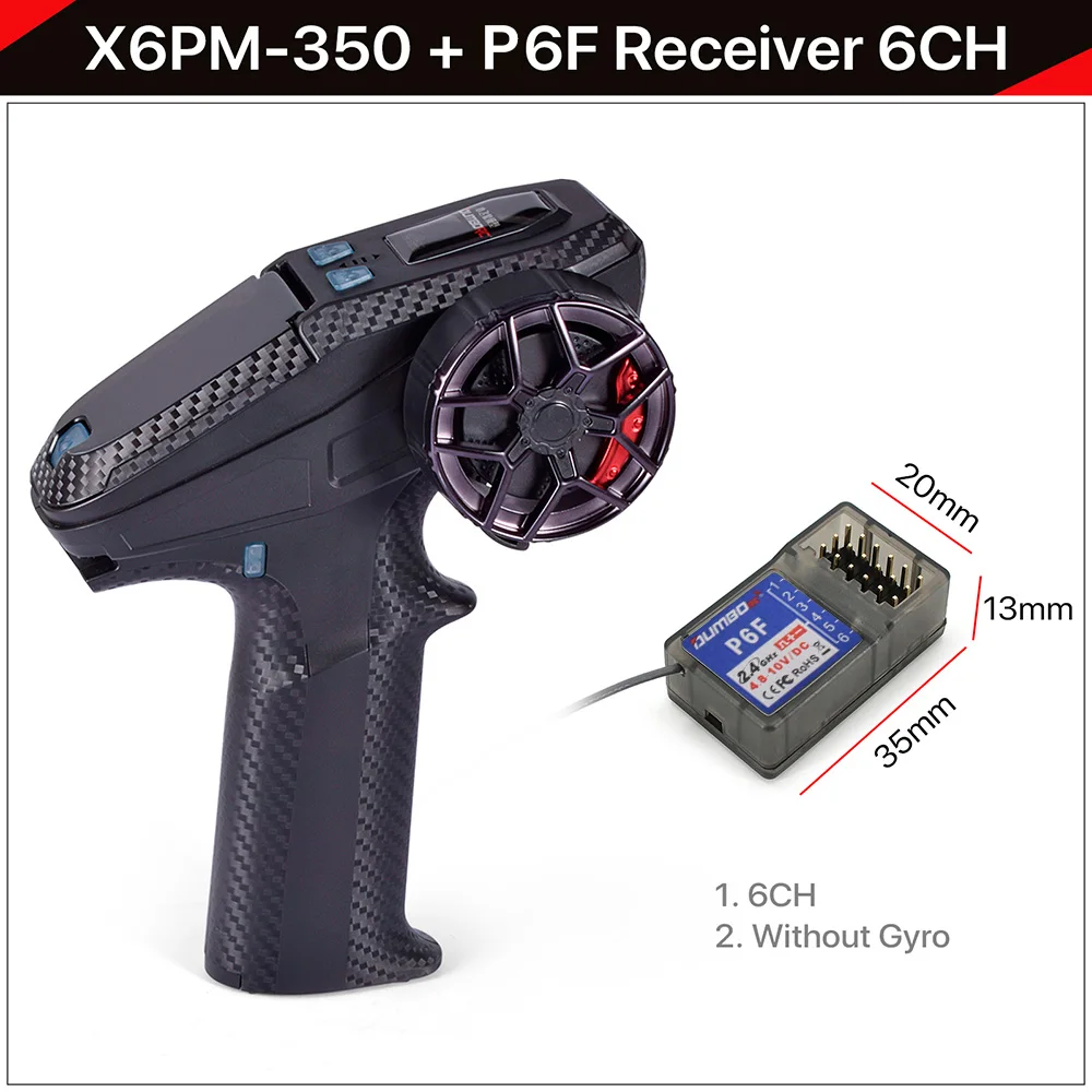 DUMBORC X6PM-350 RC Zender Ontvanger Kit BL3F/X6FG/X6FP/X4FMG 2.4GHZ RC Controller 6CH Gyro Universele RC Auto Afstandsbediening