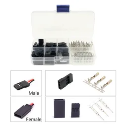 50pcs diy cabo de extensão servo jr/futaba conector macho/fêmea plug com terminal 2.54 para rc robô avião servo carro esc