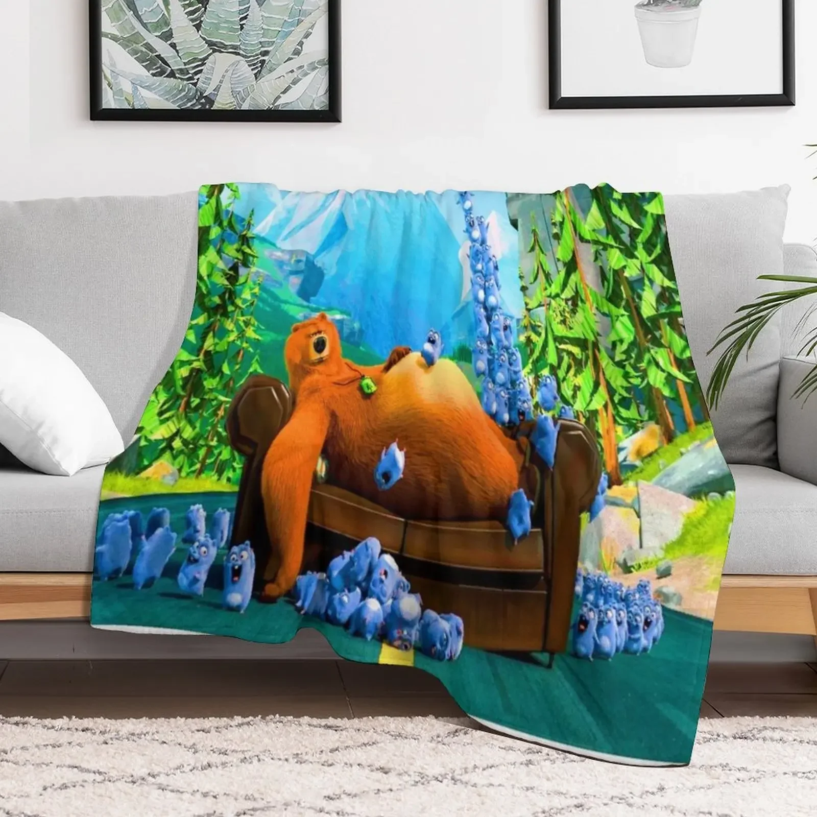 Lemmings Tabodi And Grizzy characters super, fun, adventures Lemmings Tabodi And Grizzy Throw Blanket