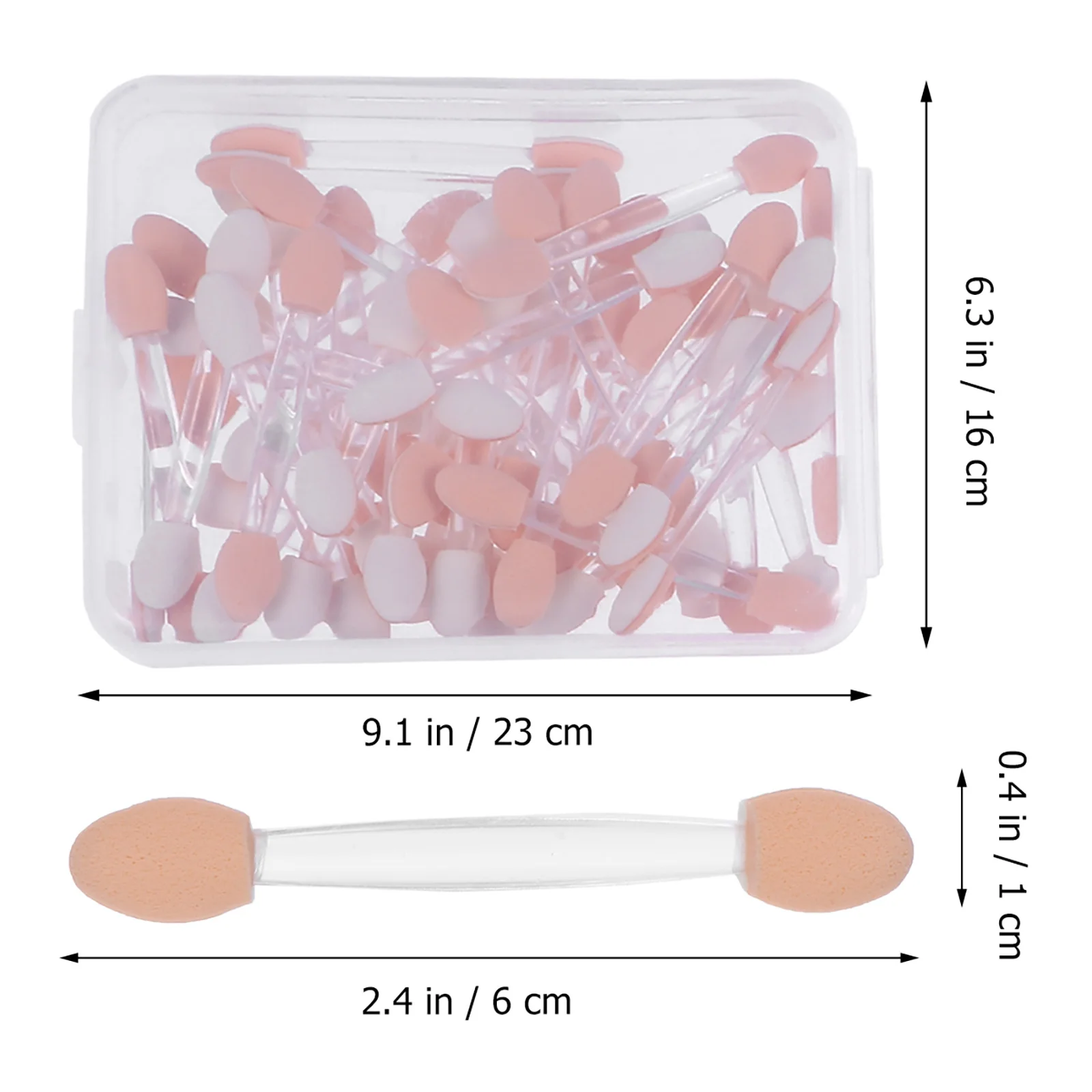 250 قطعة فرشاة ظلال العيون مزدوجة نهاية لينة اللاتكس نصائح خفيفة الوزن المحمولة ظلال العيون الإسفنج تطبيق أدوات ماكياج عدة