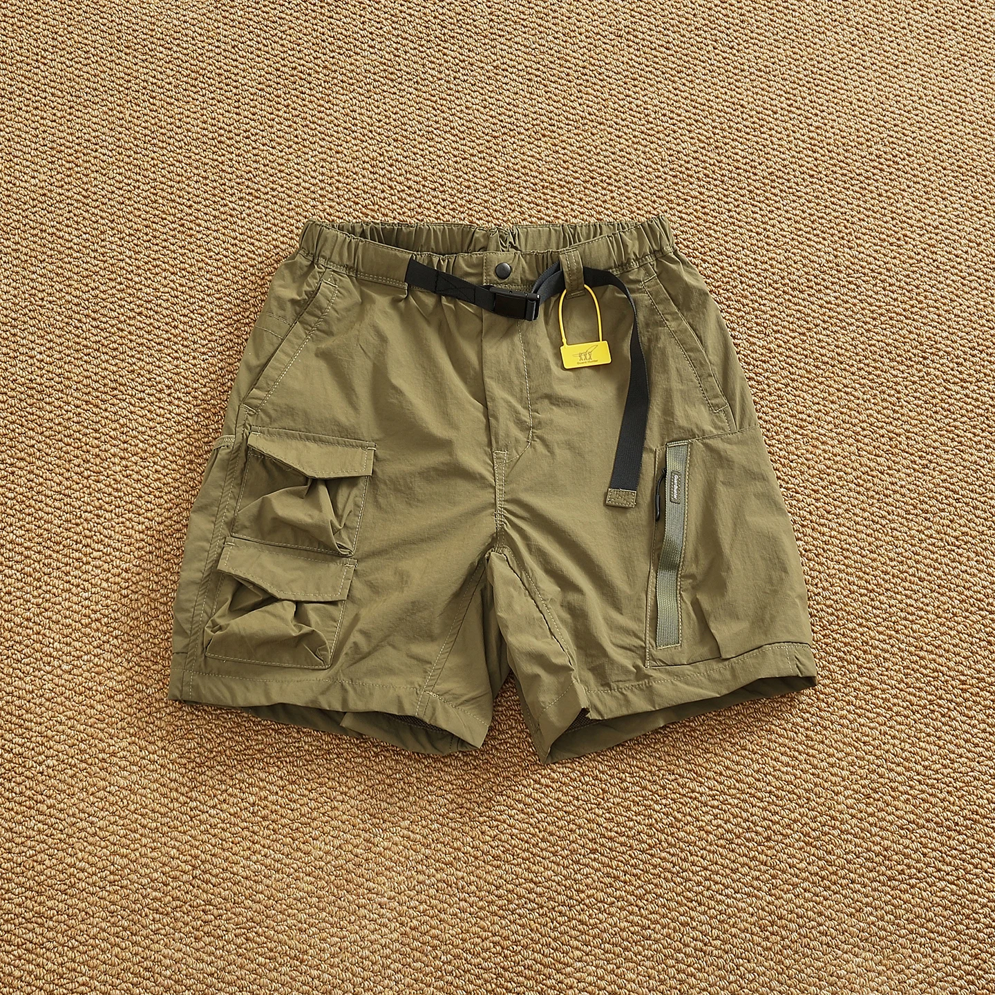 Outdoor Quick-drying Shorts Men's Mid-sized Pants Breathable Mesh Inner Pocket Functional Quality Sports Five-point Pants