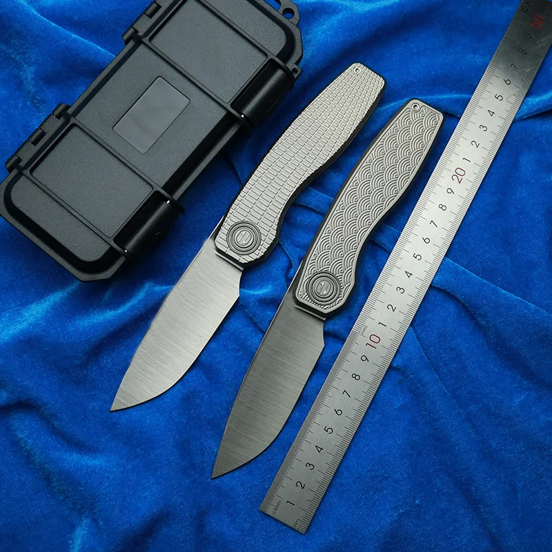 LEMIFSHE FSD Handmade satin 154CM Blade Titanium Handle Ceramic Bearings Pocket EDC Tool Camping Kitchen Outdoor Knife