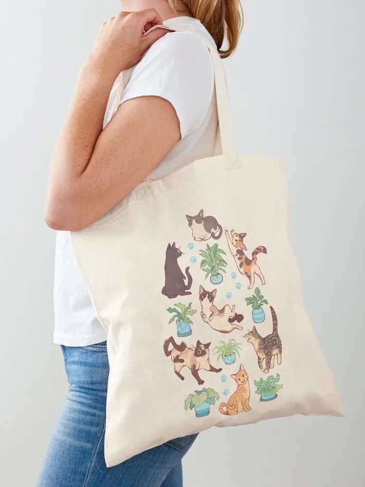 Cozy michis in blue Tote Bag Fabric bag custom tote bag custom canvas eco pack