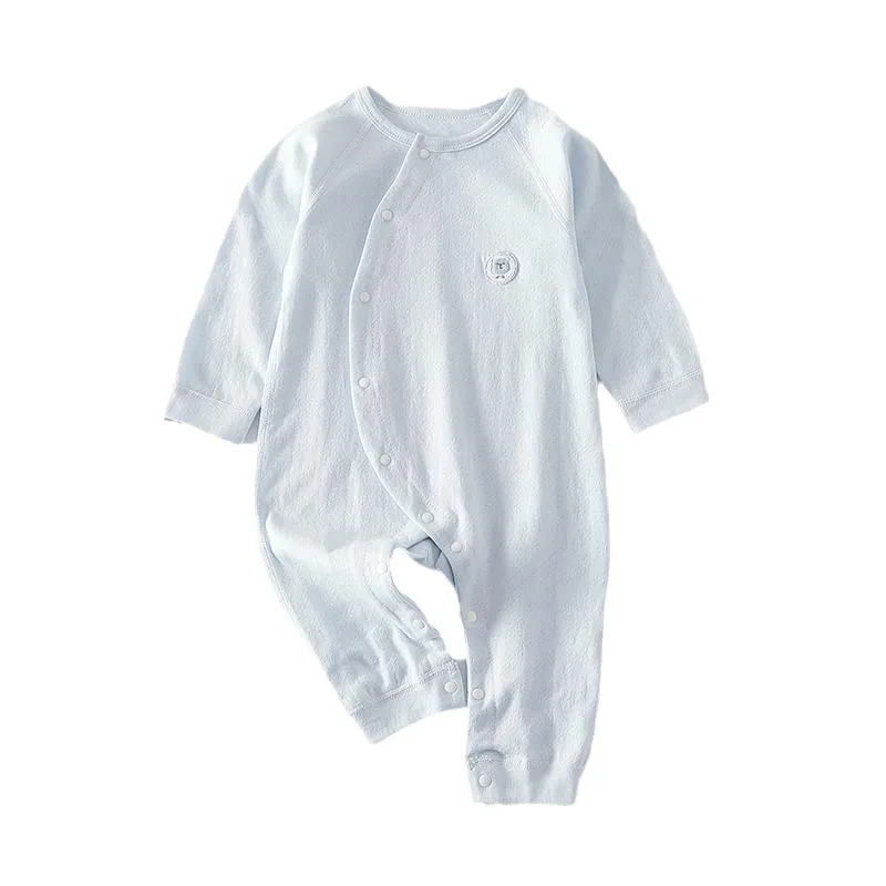 Newborn Baby Jumpsuit Pure Cotton Long-sleeved Pajamas Monk Clothes Boneless Romper Going Out Climbing Bodysuit for Girls Boys