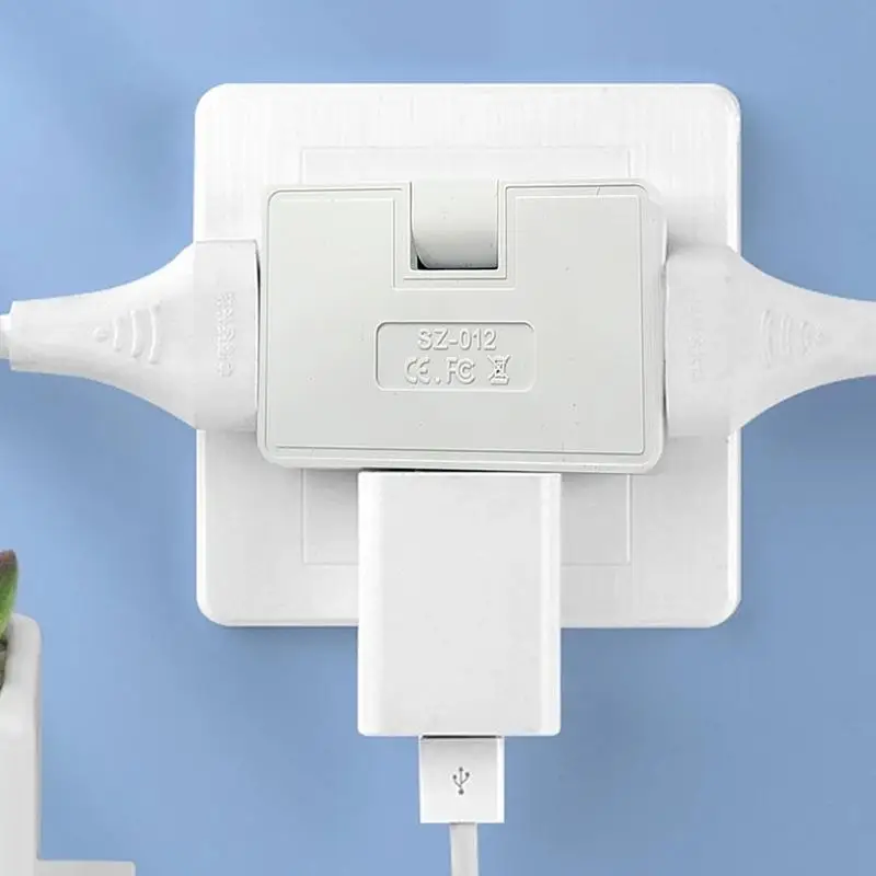 Enchufe de pared estadounidense 3 en 1, extensor de adaptador de corriente giratorio de 180 grados de 2 pines, adecuado para Estados Unidos, Canadá y México