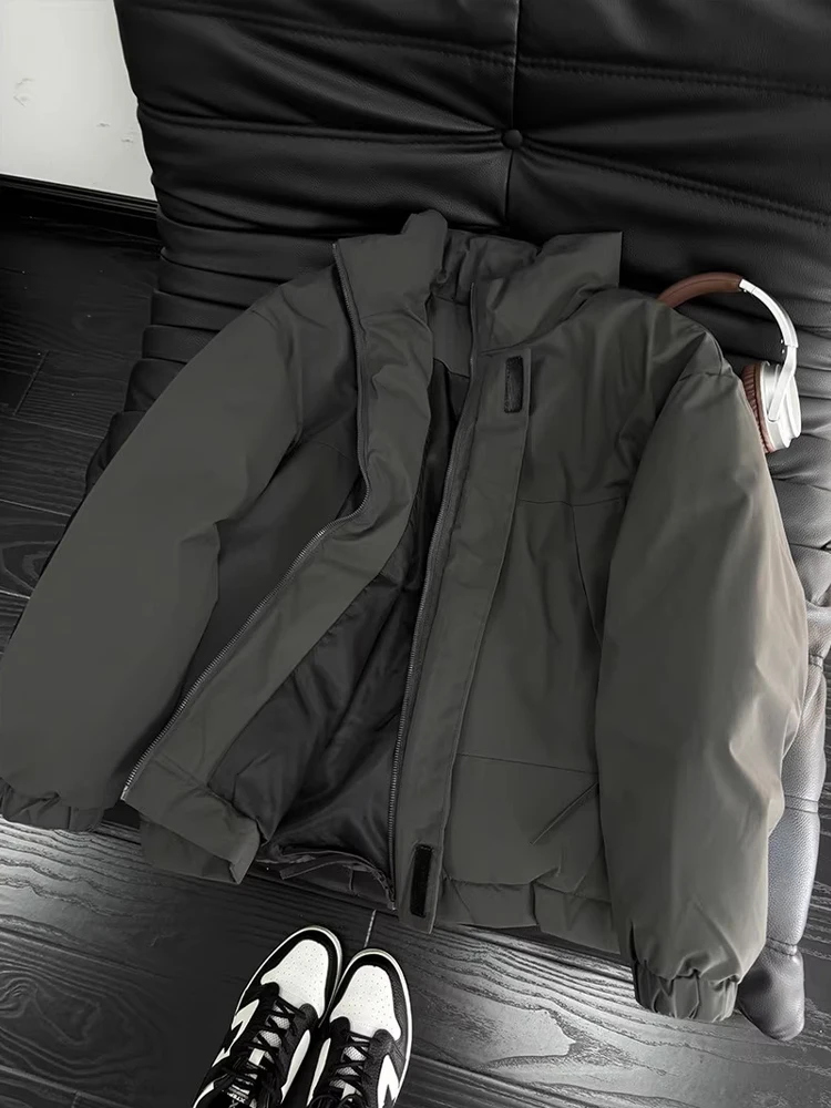 معطف قطني من American Sle Pilot Jaet للرجال والنساء بياقة واقفة وأورتي خبز شتاء دافئ وسحاب للإغلاق لون نقي #2