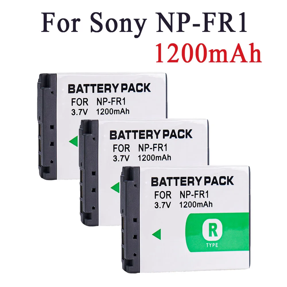 1pcs NP-FR1 NPFR1 3.7V 1200mAh Replacement Camera Battery for Sony DSC P100 P200 P150 T30 G1 V3 T50 F88 P100L P100LJ