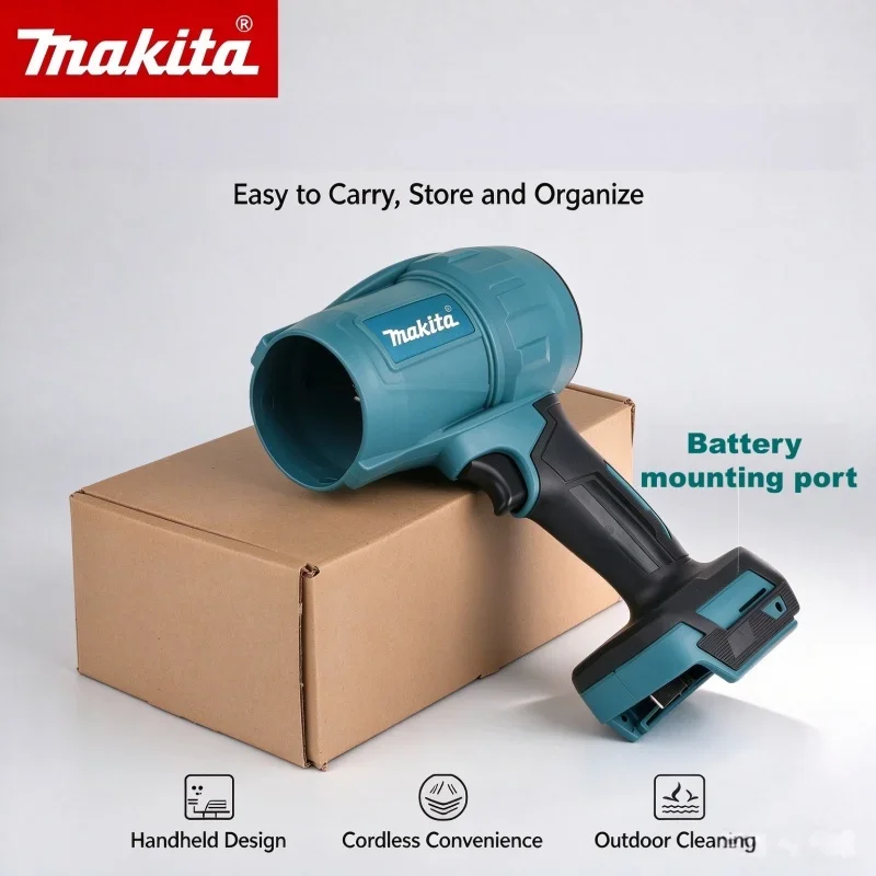 Makita Battery,for Turbo Jet Fan Violent Blower Electric Air Duster with Rechargeable Light Car Cleaning Tool Wind Speed