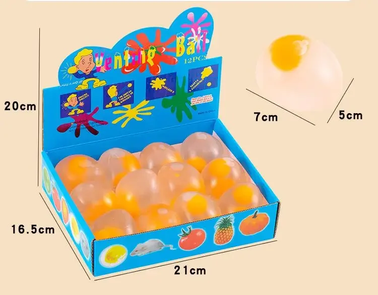 

5pcs simulate egg children's game squeeze toys stress relief toys and stress relieving tools rehabilitation training vent ball