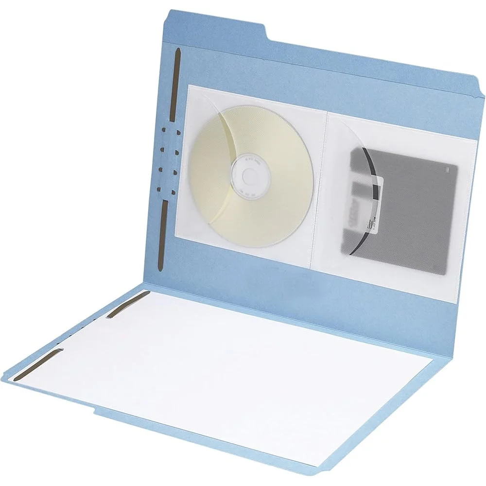 Self-Adhesive Poly Pockets CD DVD Size Resealable Flap Clear 10 Pack Acid Free PVC Free Organizer Sleeves Media Storage