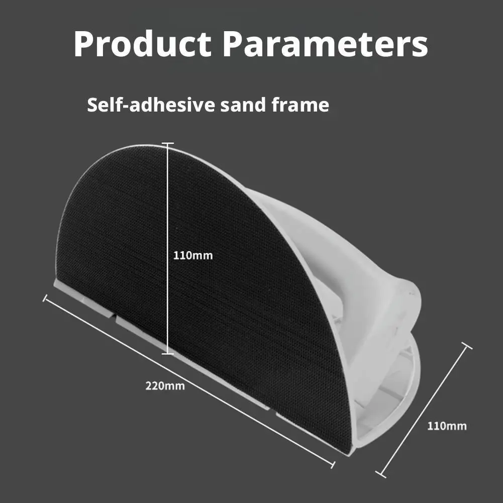 Self Adhesive Half Circle Sanding Pad Holder Plastic Corner Sander Ergonomic Handheld Tool for Woodworking Drywall Corner