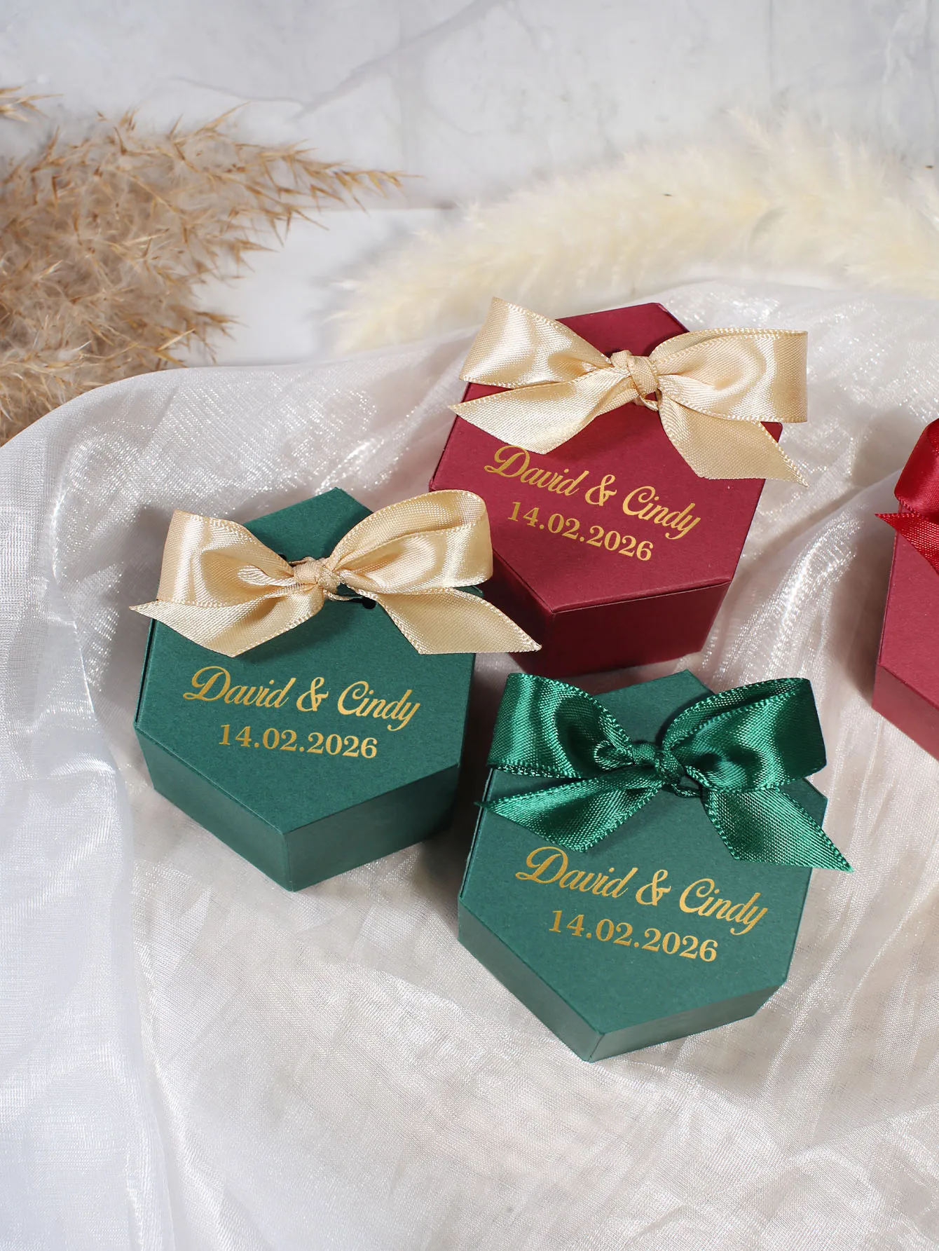 Boîte à bonbons de mariage personnalisable, nom de couple adapté aux célébrations de mariage, cadeaux pour invités, souvenirs de fête de fiançailles