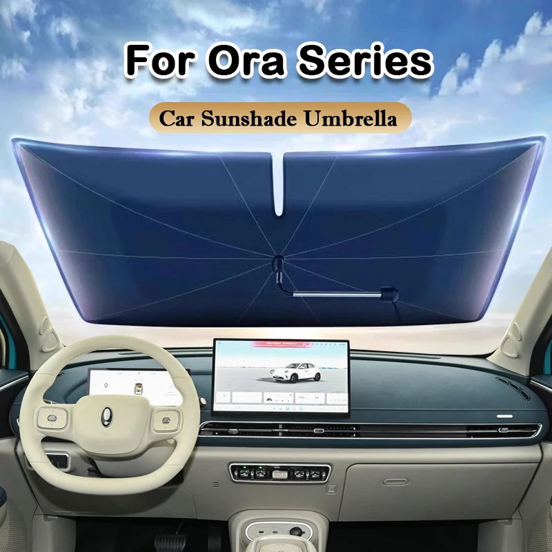 

Car Front Windshield Sunshades Umbrella Summer Auto Accessories for Ora IQ White Cat Black Cat Good Ballet Lightning