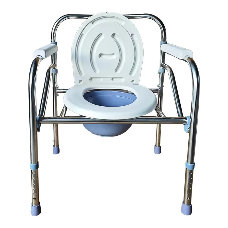 Portable Foldable Modern Hospital Grade Patient Transfer Shower Stool Toilet Chair for Disabled in Bathroom Health Care Use