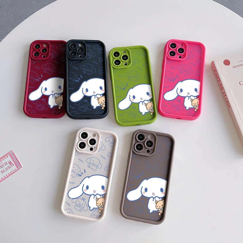 Sanrio New Cinnamoroll Phone Case For IPhone 16 15 14 13 12 11 Pro Max Mini XR XS X 7 8 Plus Soft TPU Back Cover