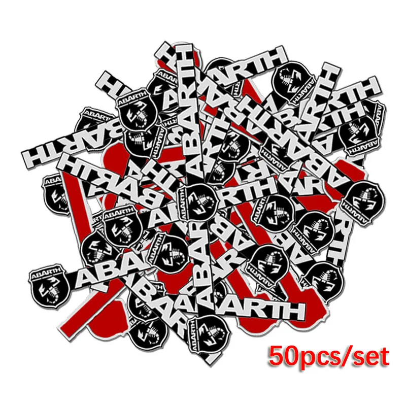 

50pcs Car Accessories Auto Audio Speaker Stereo Sticker Case For Abarth 500 Punto Ducato Freemont Stilo Panda Bravo Car Styling