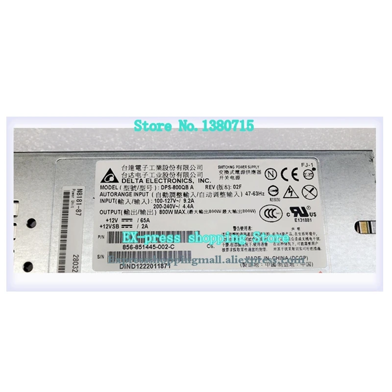 DPS-800QB A Server 800W 856-851445 90% New