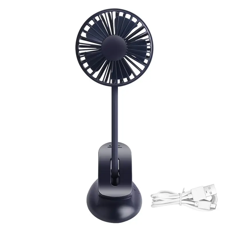 M04K Portable Mini Clip Stroller Fan,3 Speeds Settings,Flexible Bendable Usb Rechargeable Battery Operated Quiet Desk Fan For Ho