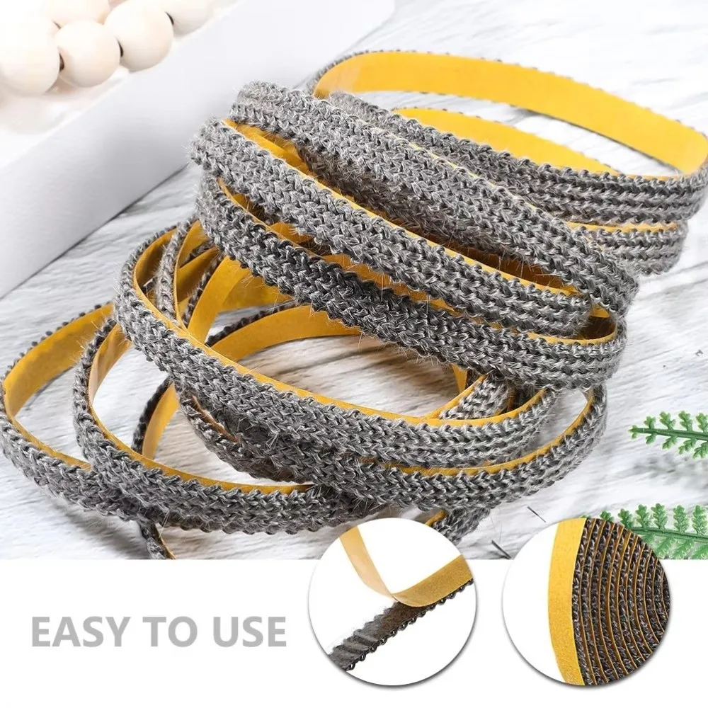 Self Adhesive Fireplace Seal Rope Fiberglass Flat Wood Stove Gasket Tape Heat Resistant Stove Sealing Rope Indoor Wood Burning
